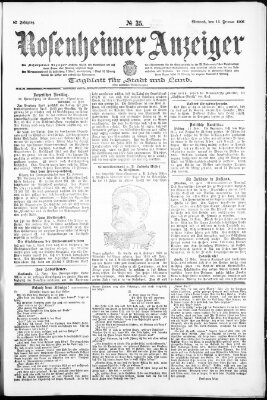 Rosenheimer Anzeiger Mittwoch 14. Februar 1906