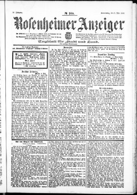 Rosenheimer Anzeiger Donnerstag 3. Mai 1906
