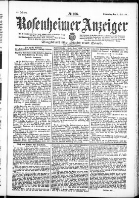 Rosenheimer Anzeiger Donnerstag 10. Mai 1906