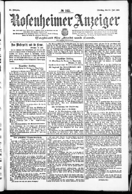 Rosenheimer Anzeiger Dienstag 24. Juli 1906