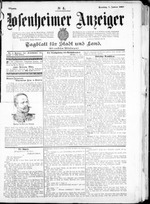 Rosenheimer Anzeiger Samstag 5. Januar 1907