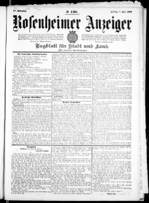 Rosenheimer Anzeiger Freitag 7. Juni 1907