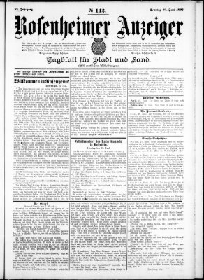 Rosenheimer Anzeiger Sonntag 23. Juni 1907