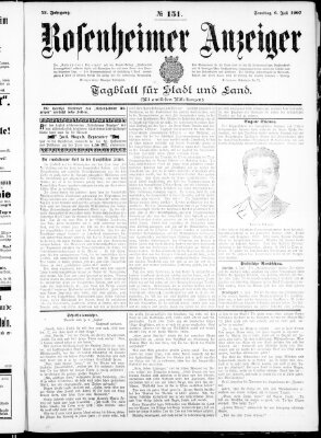 Rosenheimer Anzeiger Samstag 6. Juli 1907