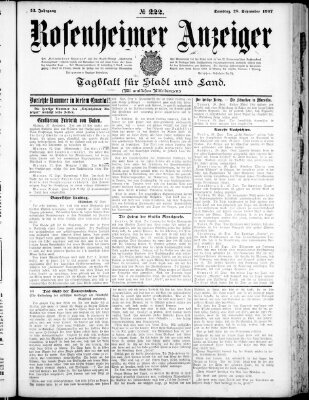 Rosenheimer Anzeiger Samstag 28. September 1907