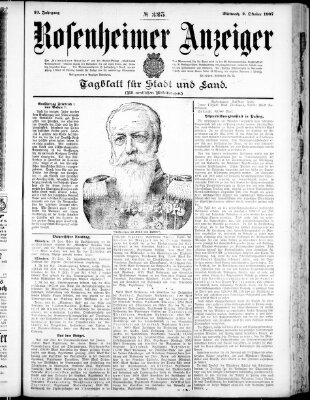 Rosenheimer Anzeiger Mittwoch 2. Oktober 1907