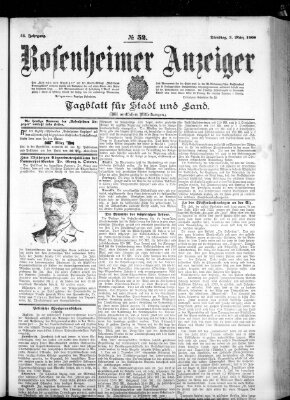 Rosenheimer Anzeiger Dienstag 3. März 1908