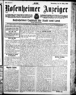 Rosenheimer Anzeiger Donnerstag 20. März 1913