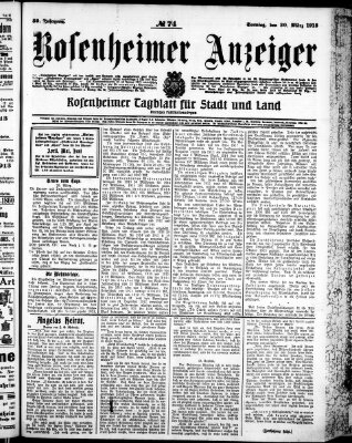 Rosenheimer Anzeiger Sonntag 30. März 1913