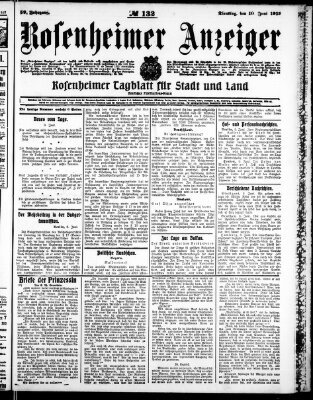 Rosenheimer Anzeiger Dienstag 10. Juni 1913