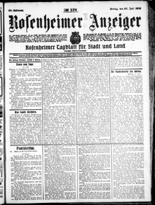 Rosenheimer Anzeiger Freitag 25. Juli 1913