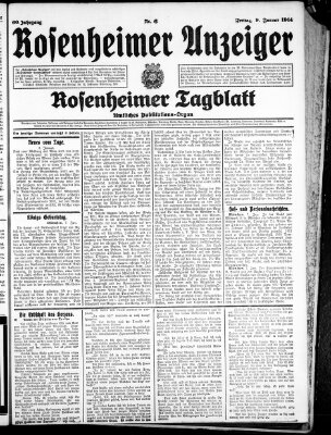 Rosenheimer Anzeiger Freitag 9. Januar 1914