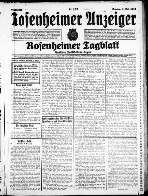 Rosenheimer Anzeiger Sonntag 5. Juli 1914