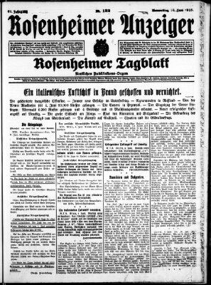 Rosenheimer Anzeiger Donnerstag 10. Juni 1915