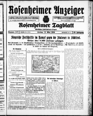 Rosenheimer Anzeiger Freitag 19. Mai 1916