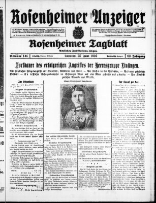 Rosenheimer Anzeiger Sonntag 25. Juni 1916