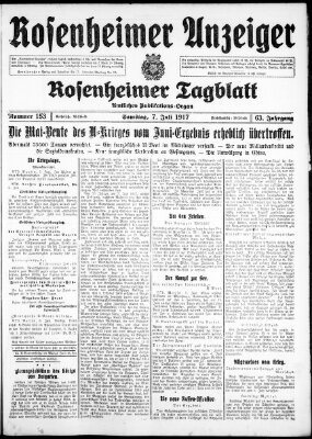 Rosenheimer Anzeiger Samstag 7. Juli 1917