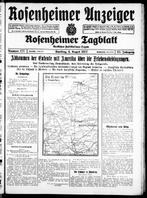 Rosenheimer Anzeiger Samstag 4. August 1917