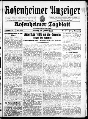 Rosenheimer Anzeiger Sonntag 13. Januar 1918