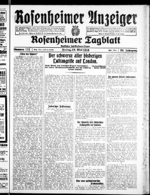 Rosenheimer Anzeiger Freitag 24. Mai 1918