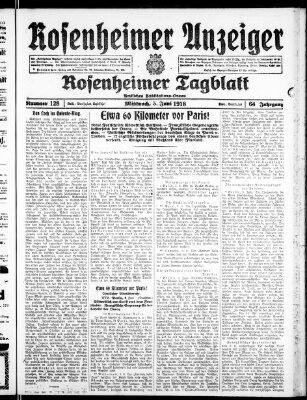 Rosenheimer Anzeiger Mittwoch 5. Juni 1918