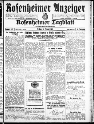 Rosenheimer Anzeiger Freitag 25. Oktober 1918