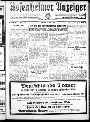 Rosenheimer Anzeiger Sonntag 9. März 1919