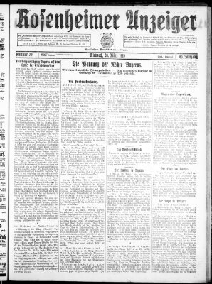 Rosenheimer Anzeiger Mittwoch 26. März 1919