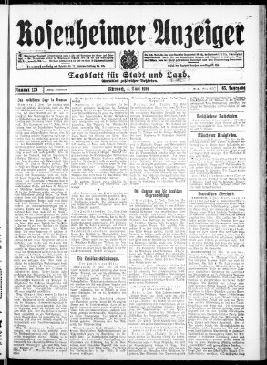 Rosenheimer Anzeiger Mittwoch 4. Juni 1919