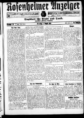 Rosenheimer Anzeiger Dienstag 5. August 1919