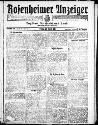 Rosenheimer Anzeiger Freitag 2. Juli 1920