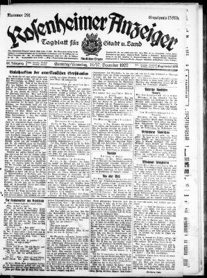 Rosenheimer Anzeiger Sonntag 17. Dezember 1922