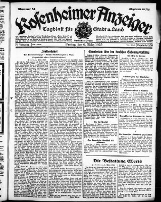 Rosenheimer Anzeiger Freitag 6. März 1925