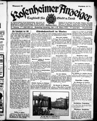 Rosenheimer Anzeiger Samstag 7. März 1925