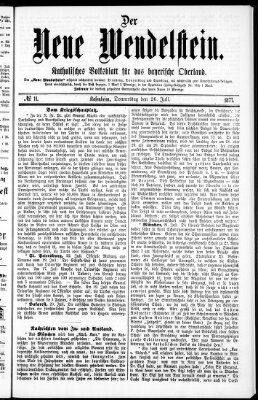 Wendelstein Donnerstag 26. Juli 1877
