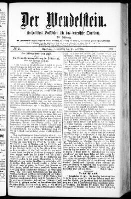 Wendelstein Donnerstag 24. Februar 1881