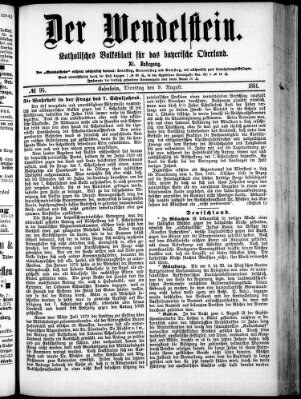 Wendelstein Dienstag 9. August 1881