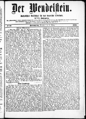 Wendelstein Dienstag 2. März 1886