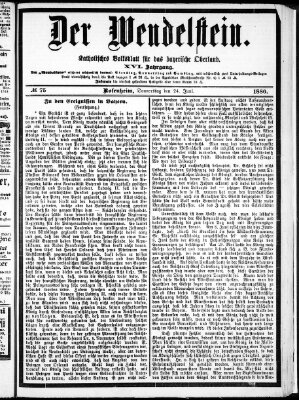 Wendelstein Donnerstag 24. Juni 1886