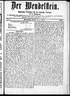 Wendelstein Dienstag 17. August 1886