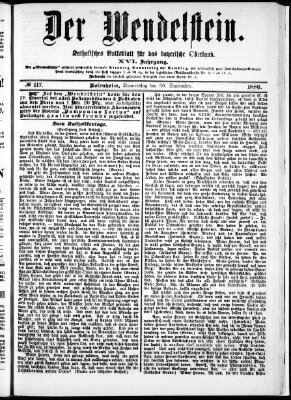 Wendelstein Donnerstag 30. September 1886