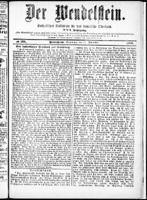 Wendelstein Donnerstag 11. November 1886