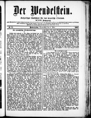 Wendelstein Donnerstag 5. Mai 1887