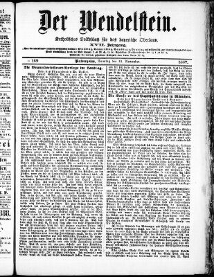 Wendelstein Sonntag 13. November 1887