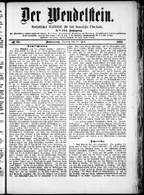 Wendelstein Sonntag 10. Juni 1888