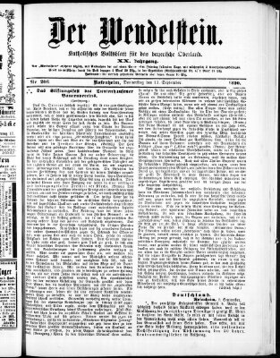 Wendelstein Donnerstag 11. September 1890