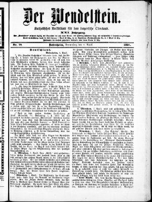 Wendelstein Donnerstag 9. April 1891