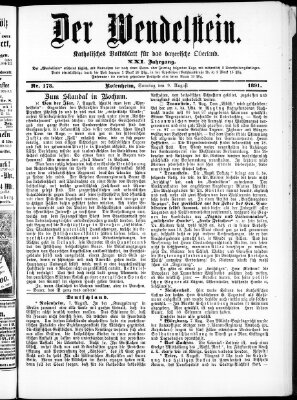 Wendelstein Sonntag 9. August 1891