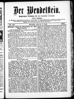 Wendelstein Freitag 26. August 1892