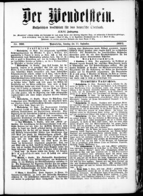 Wendelstein Sonntag 11. September 1892
